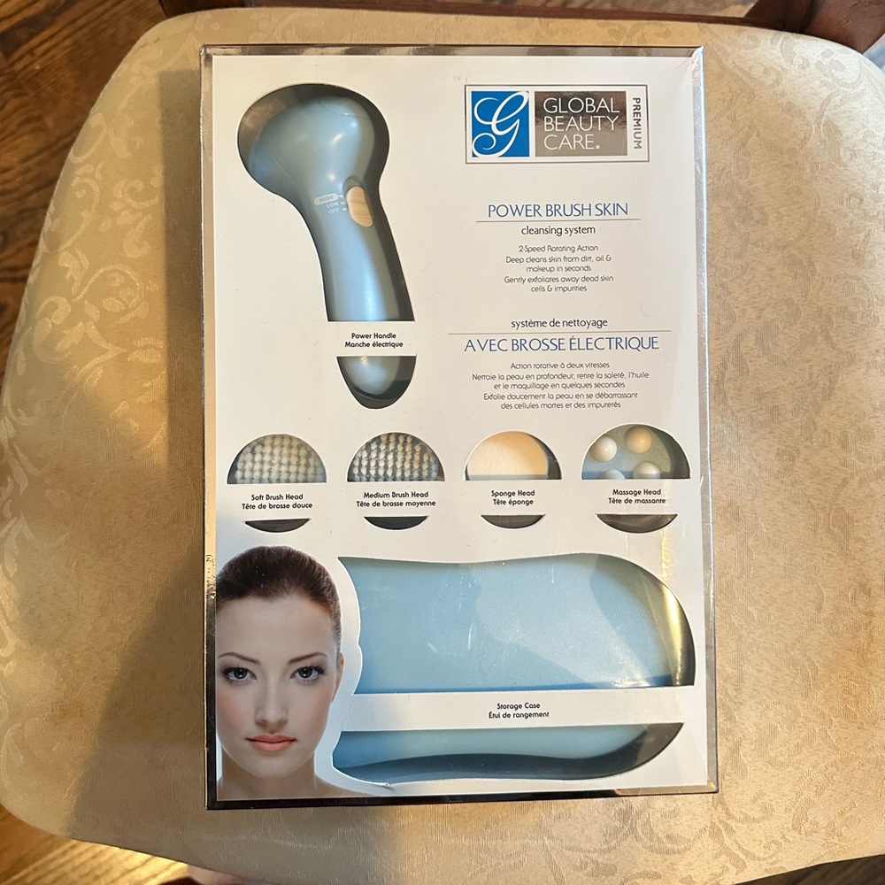 Premium Skin Power Brush Cleansing System Battery 2 Speed Global Beauty Care
